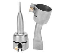 Fdit Heat Gun Nozzle, 2pcs Hot Air Gun Welding Nozzle, Stainless Steel Hot Air Gun Nozzle Replacement, High Strength, Good Plasticity, 32mm Inner Diameter, 20mm Nozzle Width