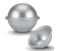 Fdit Hemisphere Aluminium Mould for Baking Cakes, Jellies, Puddings, Candy, Diameter: 9 cm