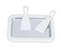 Fdit Ice Cream Maker, No Need Power Safe for Kids DIY Fried Yogurt Machine with Antifreeze Frame and Cold Insulation, Ideal Boys Girls Birthday Christmas Easter (White)