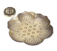 Fdit Incense Burner Tray Antique Metal Plum Blossom Incense Stick Holder Ash Catcher Home Buddhist Temple Decor Birthday Gift