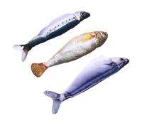 Fdit Interactive Cat Fish Toy, Moving Flopping Fish with Touch Activated Motion Sensor and Built in Catnip for Kitten Indoor Exercise Play
