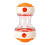 Fdit Interactive Dog Puzzle Toy Treat Dispensing Slow Feeder with Adjustable Twist Mechanism for Slow Feeding Brain Game (Orange)