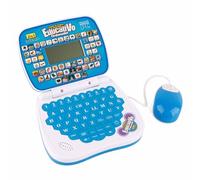 Fdit Kids Bilingual Learning Laptop, English and Spanish Educational Toy with Keyboard and Music, ABS Children Computer for Language and Typing Skills Development (Blue)
