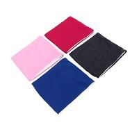 Fdit Kids Double Layer Cotton Neck Warmer for Winter Warmth and Comfort, 4 Pcs Children's Neck Gaiter for Various Activities, Dark Gray, Pink, Rose Red, Royal Blue