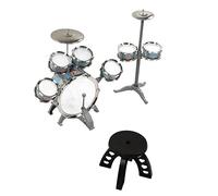 Fdit Kids Jazz Set Professional Loud Sound Educational Toy for Children 3+ Years Old with Stool - Compact Beginner Kit for Kids Musical Instruments