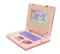 Fdit Kids Learning Laptop, Interactive Kids Simulation Computer Toy with LED Display and Sound Effects for Early Childhood Learning (Purple Retractable Mouse)