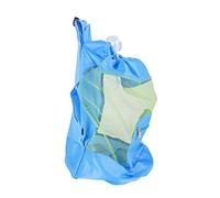 Fdit Kids Mesh Drawstring Backpack/Portable Large Mesh Beach Bag for Pool Toys Balls,Soccer Ball, Water Sports, Beach Cloth, Swimming Gears(blue)