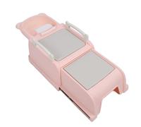 Fdit Kids Retractable Shampoo Chair with Soft Head Pillow for Hair Washing Station, Suitable for Various Ages, Plastic Material (Pink)