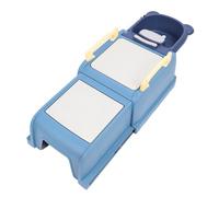 Fdit Kids Retractable Shampoo Chair with Soft Head Pillow for Hair Washing Station, Suitable for Various Ages, Plastic Material (Blue)