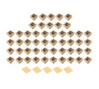 Fdit Kraft Paper Cake Box 50 Pack, Brown Bakery Box with Display Window for Cupcake Macaron Cookie with Thank You Stickers (50pcs)