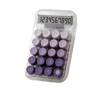 Fdit Large Button Calculator for Students, 10 Digit Desktop Calculator with Transparent Gradient Design and Big Screen, Easy to Read Display for School Math Homework, Office and (Purple)