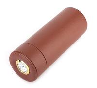 Fdit Leather Cigar Case, Wood Cigar Box Portable Cedarwood Lined Humidor with Hygrometer Humidification System for Home and Travel (Brown)