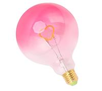 Fdit Led Decorative Bulbs Retro G125 E27 Night Light Soft Warm Light Light Strip Screw Mouth Love Desk Lamp Gradient Pink Vintage Night Lamp Light Bulb Rings