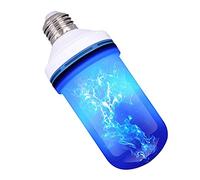 Fdit LED Flame Effect Light Bulb, Safe Green Energy Efficient, 5W Decorative Lighting for Home Bar Hotel Party with Nature Fire Effect Flashing Flames (1 Blue)