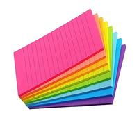 Fdit Lined Notes, 6 Color 45 Pads Bulk Pack with Strong Adhesive, Large 100x150mm Memo Pads for Office, School and Home, Easy to Mark and Organize Important Information