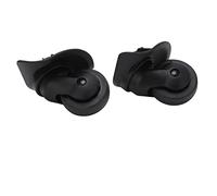 Fdit Luggage Casters Replacement, A52 Black Plastic Suitcase Wheels Mute Casters with Installation Screws, 50mm Diameter Replacement Wheels for Luggage Repair