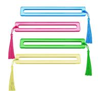 Fdit Mahjong Line Reader, Acrylic 4 Bright Color Rule Reading Tool