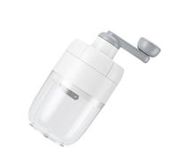 Fdit Manual Shaved Ice Maker, Portable Hand Crank Ice Crusher with Premium Stainless Steel Blades and Transparent Box, for Home Camping Commercial Stalls