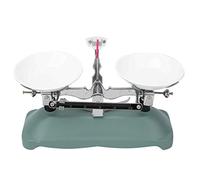 Fdit Mechanical Balance Scale Double Pan Balance Scale Tray for Laboratory School Physics Teaching Supplies Various Weights(100g)