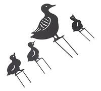 Fdit Metal Duck Decorative Garden Stakes, Cute Iron Art Duck Hollow Design for Outdoor Indoor Decoration, with Ground Inserts for Patio Lawn Courtyard