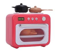 Fdit Microwave Playset Interactive Rotating Turntable Button Kitchen Appliance Toy for Children, Inclusive Play Accessories for Hand Eye Coordination, Safe Materials