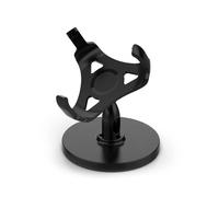 Fdit Mini Desktop Speaker Mount, 360 Degree Rotatable Design Table Stand with Silicone Pad and Three Clips, Suitable for Echo Dot 3rd Desktop Brackett
