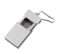 Fdit Mini Pocket Ashtray, Stainless Steel with Mountaineering Buckle | Odor-Sealed Extinguishing Chamber for Cigarette Butts, Detachable Liner for Quick Emptying, Durable Metal Build, Clip onto Ba