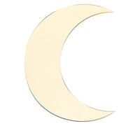 Fdit Moon Shaped Wall Sticker Moon Phase Mirror Decal Acrylic Wall Art for Home Office Living Room with Easy to Apply on Smooth Surfaces (Gold)