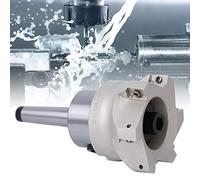 Fdit MT2 FMB27 Collet Chuck Holder 80-27-6 Flute Milling Cutter for Face Milling - 6- Right-Angle Inserts (MT2-FMB27+80 Cutter Plate+1604APMT Cutter (6)