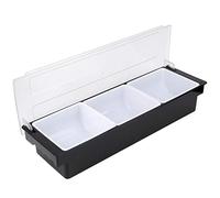 Fdit Obst Box - Holder Visual Design Ergonomic Handles Box with Lid Multifunctional Storage Keep Food and Dry Black 1 5 Inner (Triple Grid)