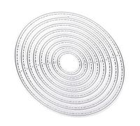 Fdit Oval Metal Cutting Die Oval Etched Dies Embossing Stencils with Carbon Steel for DIY Crafts Scrapbooking Card Making Album Paper 4.8x4.1in