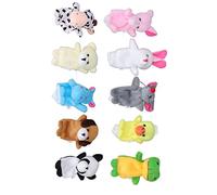 Fdit Pack of 10 Soft Finger Puppets, Cute Animal Finger Puppets for Children Age 3+, Improving Relationship with Babies, Playing and Learning for Primary School Students