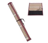 Fdit Painting Brush Bamboo Rolling Bag Bamboo Calligraphy Brush Paintbrush Holder Rollup Protector for Paintbrushes Storage