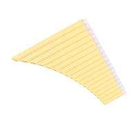 Fdit Pan Flute C Key with Cardboard Transport Bag - From Abdominal Muscles for Durability Ideal for Children, Adults, Beginners and Teaching Staff (Yellow)