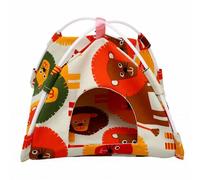 Fdit Parrot Tent Hammock, Dual Sided Canvas Fleece Mat Hanging Compact Shelter for Small Parrots Budgies Lovebirds Finches (M (21 * 21 * 21cm))