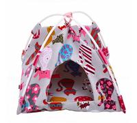 Fdit Parrot Tent Hammock, Dual Sided Canvas Fleece Mat Hanging Compact Shelter for Small Parrots Budgies Lovebirds Finches (M (21 * 21 * 21cm))