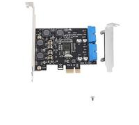 Fdit PCI Express USB 3.0 Expansion Card to Internal Dual-port 19Pin Header, 5Gbps 4 independent USB 3.0 ports Low Profile PCI-E Adapter for winXP