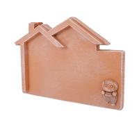 Fdit Pet Memorial Stones, House Shape Weather Proof Resin Dog Memorial Tombstone with Personalized Engraving Option for Outdoor Garden Remembrance