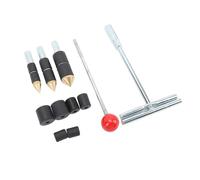 Fdit Pipe Water Stopper Kit Tool Stainless Steel Reusable Hot Melt Water Stop Pin with Hex Nuts Washers Sleeves for PPR Pipe Repair Plumbing Concrete Grouting