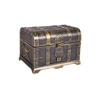 Fdit Pirate Treasure Box, Plastic Jewelry Storage Organizer Gift Box (Bronze)
