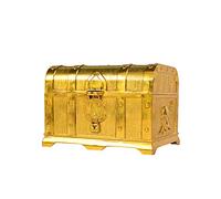Fdit Pirate Treasure Box, Plastic Jewelry Storage Organizer Gift Box (Gold)
