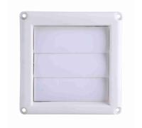 Fdit Plastic Air Vent Grille Cover with Flyscreen, 3 Flaps Wall Duct Ventilation Grill (15 x 15 cm)