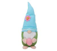 Fdit Plush Easter Gnome with Knitted Hat Holding Egg, Soft Holiday Home Decor for Desktop Table Shelf Festive Decoration (Men's)