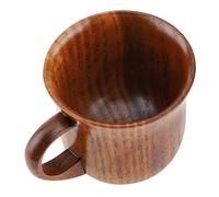 Fdit Portable Natural Wood Cup with Handle Wooden Tea Cup Coffee Beer Brown Barrel Design Mug Eco-Friendly Gift(#2)