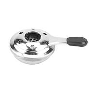 Fdit Portable Stainless Steel Alcohol Stove, Lightweight Camping Burner with Scald Proof Handle Detachable Cover for Outdoor Cooking Panic Pot