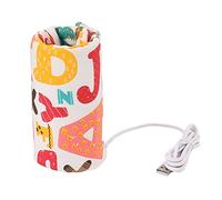 Fdit Portable USB Feeding Bottle Warmer for Isolated Baby Milk, Quickly Heating Baby Bottle Warmer [5V 2a Power Bank] (English Letter Design)
