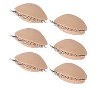 Fdit Post-paved Eyelids with Silicone Material for Comfortable Practice, 3 Pairs for Exhibition and Recruit Training Models (Skin Color)