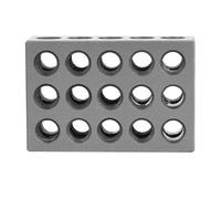 Fdit Precision 25x50x75 Mm Block with 23 Holes for Configuring The Machine for Grinding and Controlling The System That Has Made Steel Steel