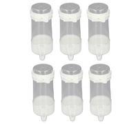 Fdit Professional Spill-Proof Bird Cage Water Feeder, 6 Pieces for Pets, Birds, Parrots, Parakeets, Cockatiels, Lovebirds, Plastic Hanging Water Feeder, Automatic Drinking Dispenser for Drinking