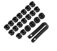 Fdit Protective Capper Automatic Hub Screws 17 Mm, Professional Manufacturing, Adjustment for the Original Car Version (Black)